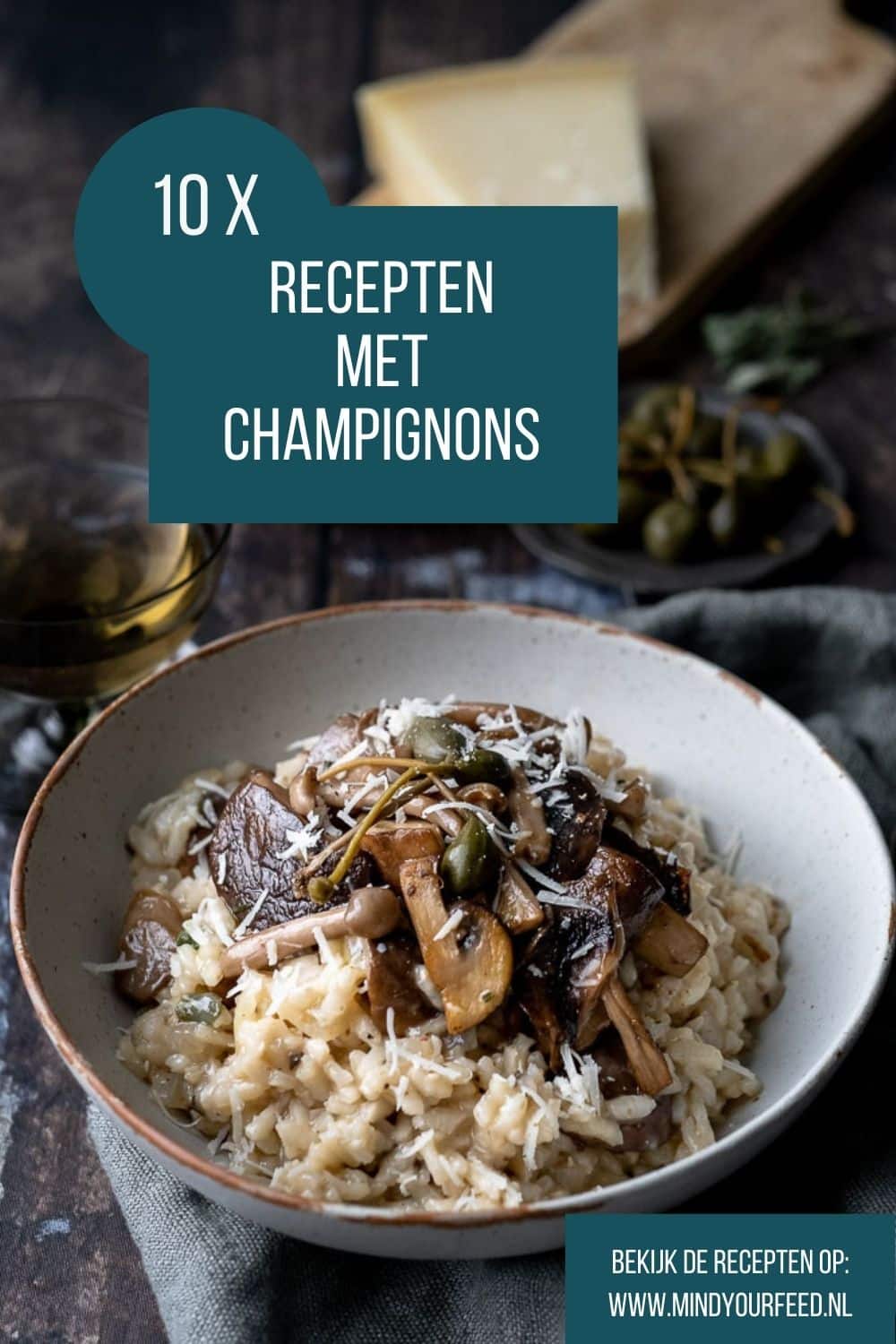 recepten met champignons, champignons recepten, vegetarische, paddenstoelen recepten