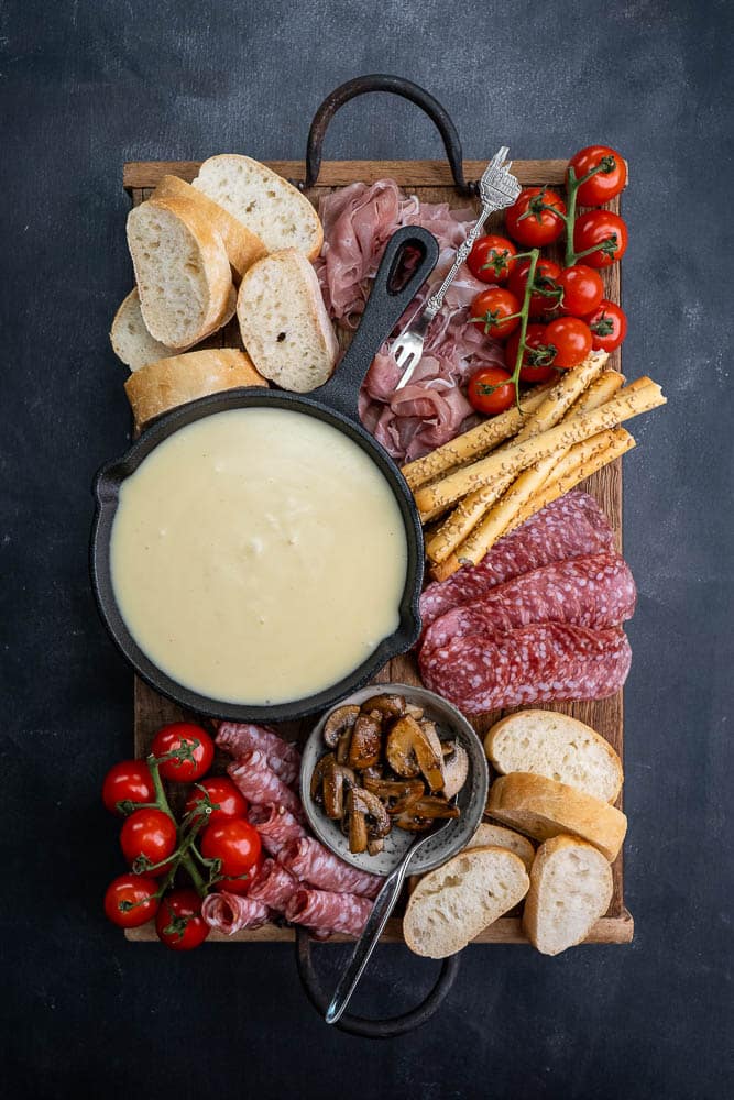 kaasfondue, kaasfondue maken, recept, allerlekkerste kaasfondue, welke kaas, welke dips, bijzondere kaasfondue, Italiaans recept