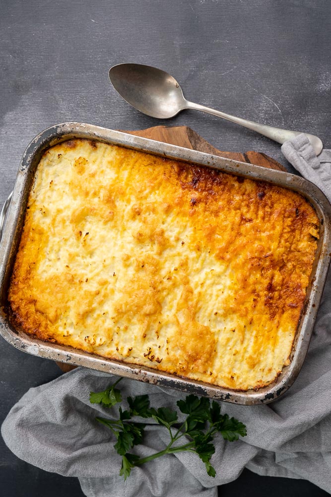 Bloemkool ovenschotel met gehakt, bloemkoolschotel uit de oven, bloemkoolpuree, recept, makkelijk