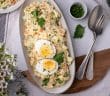 Huzarensalade, zelf huzarensalade maken, origineel recept, simpel, klassieke salade, bbq bijgerecht, Pasen, opmaken, recept