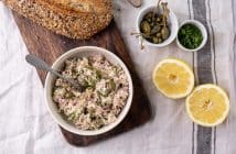 Tonijnsalade, tonijn salade, tonijnsalade recept, ouderwetse tonijnsalade, klassieke, gezonde, recepten, smeersalade tonijn