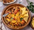 Mexicaanse ovenschotel met kip en rijst, ovenschotel recepten, Mexicaanse recepten, Mexicaanse rijstschotel, burrito's, fajita's, wraps, nacho ovenschotel