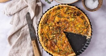 quiche met spek en sperziebonen, quiche met spekjes en bonen, sperziebonen quiche, hartige taart, recept