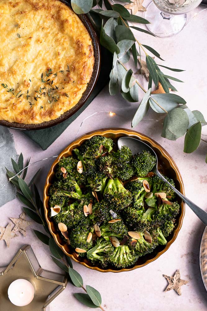 geroosterde broccoli uit de oven, gegrilde broccoli, bijgerecht, Kerst, feest, broccoli roosteren, balsamico, Parmezaanse kaas, recept, gezond