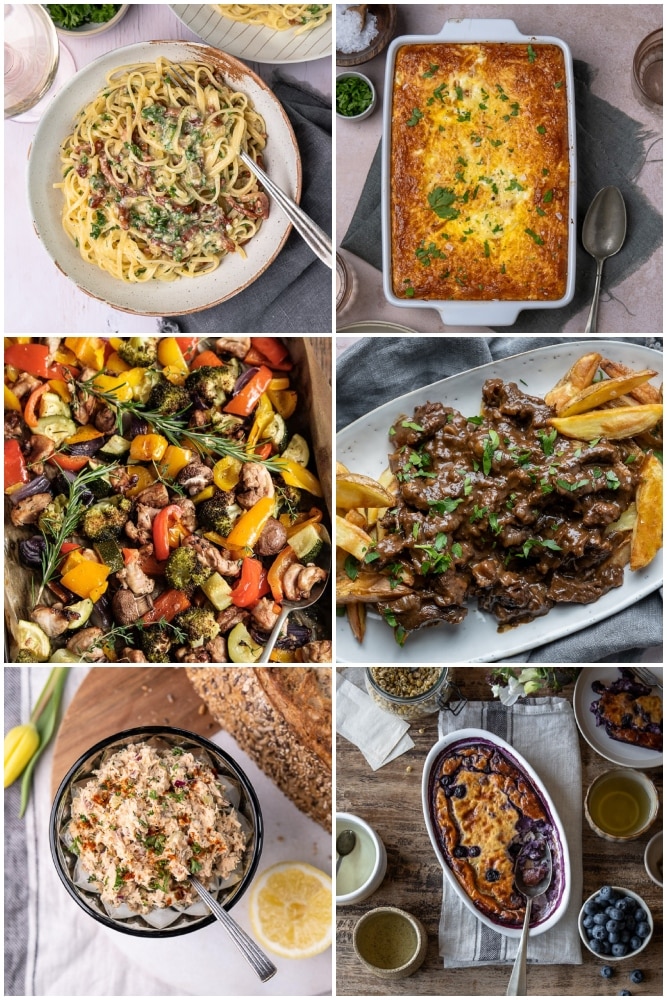 Weekmenu makkelijke maaltijden #39 – gezond weekmenu met recepten voor risotto, ovenschotel, pasta, stoofvlees, salade en ontbijt