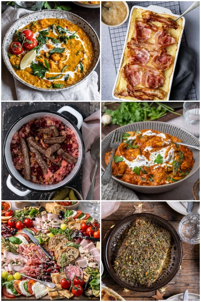 Weekmenu met makkelijke maaltijden boordevol gezonde en gevarieerde recepten voor elke dag van de week, inclusief inspiratie voor eenvoudige diners, comfort food en feestelijke weekendgerechten.