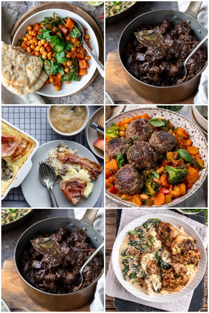 Weekmenu makkelijke maaltijden #5 – 2026 met gezonde recepten voor het hele gezin. Gezond avondeten, makkelijke lunches en fijne weekendgerechten.