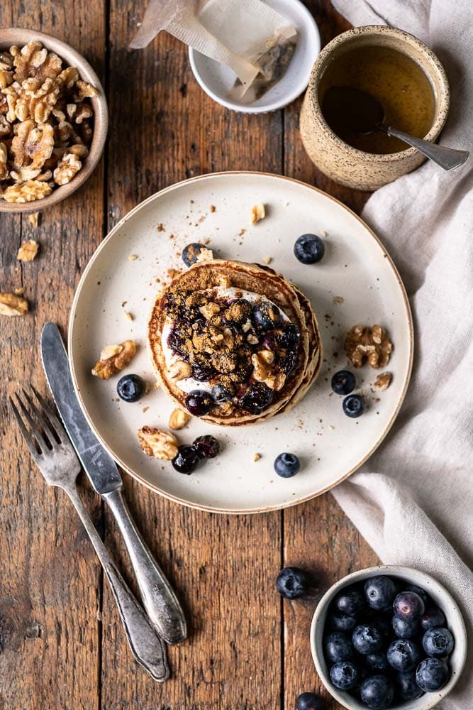 Havermout banaan pannenkoeken, recept voor gezonde en eiwitrijke pannenkoeken van havermout, banaan, ei en kwark, zelf havermout pannenkoeken maken is zo lekker en gezond!