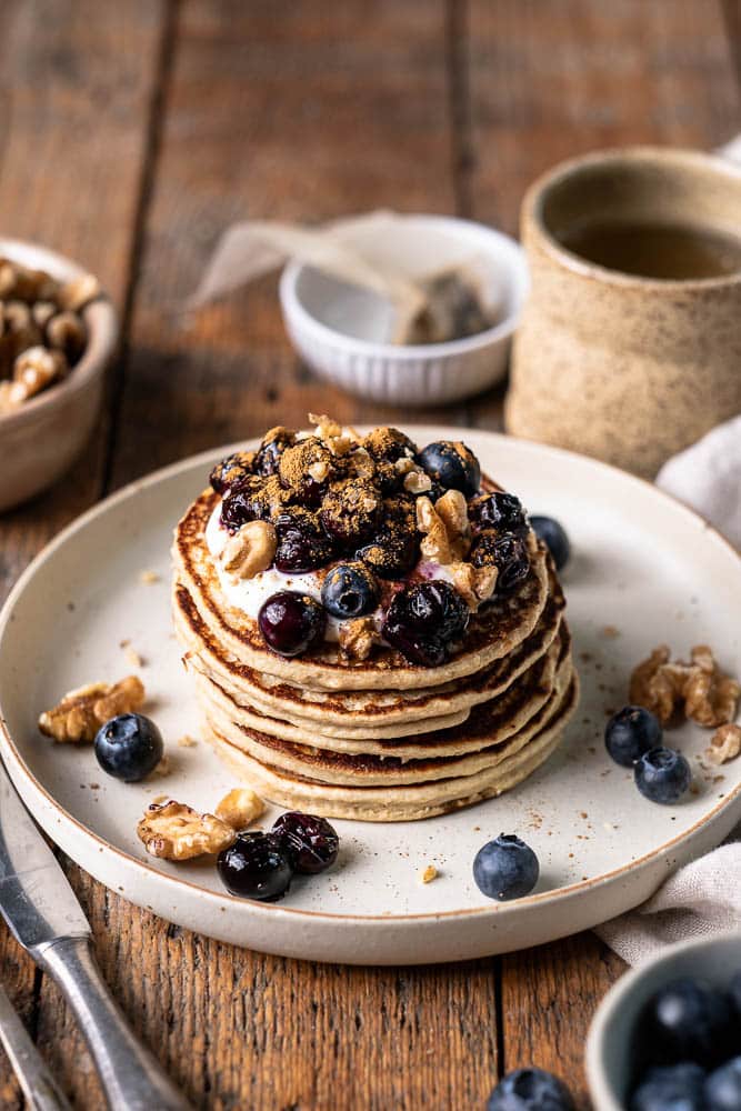 Havermout banaan pannenkoeken, recept voor gezonde en eiwitrijke pannenkoeken van havermout, banaan, ei en kwark, zelf havermout pannenkoeken maken is zo lekker en gezond!