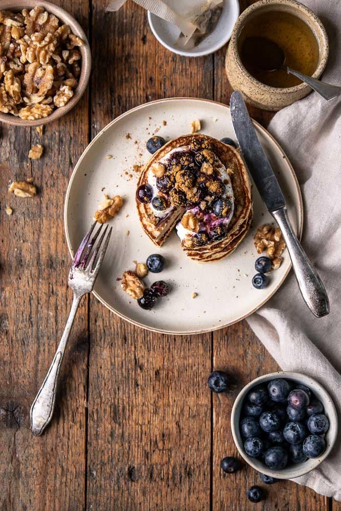 Havermout banaan pannenkoeken, recept voor gezonde en eiwitrijke pannenkoeken van havermout, banaan, ei en kwark, zelf havermout pannenkoeken maken is zo lekker en gezond!