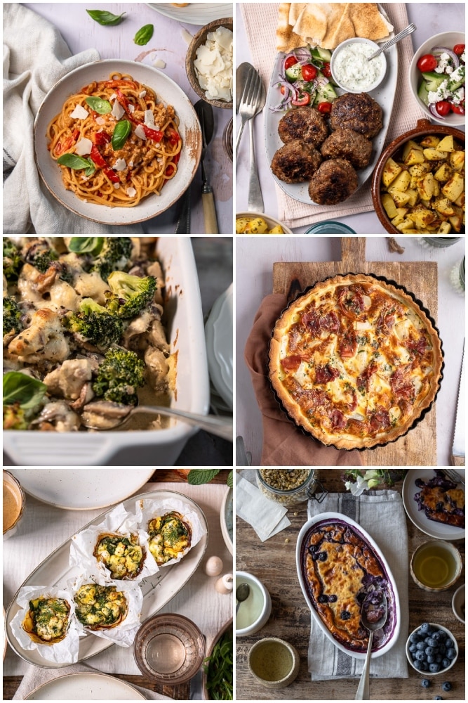 Weekmenu makkelijke maaltijden met gezonde recepten voor het hele gezin.