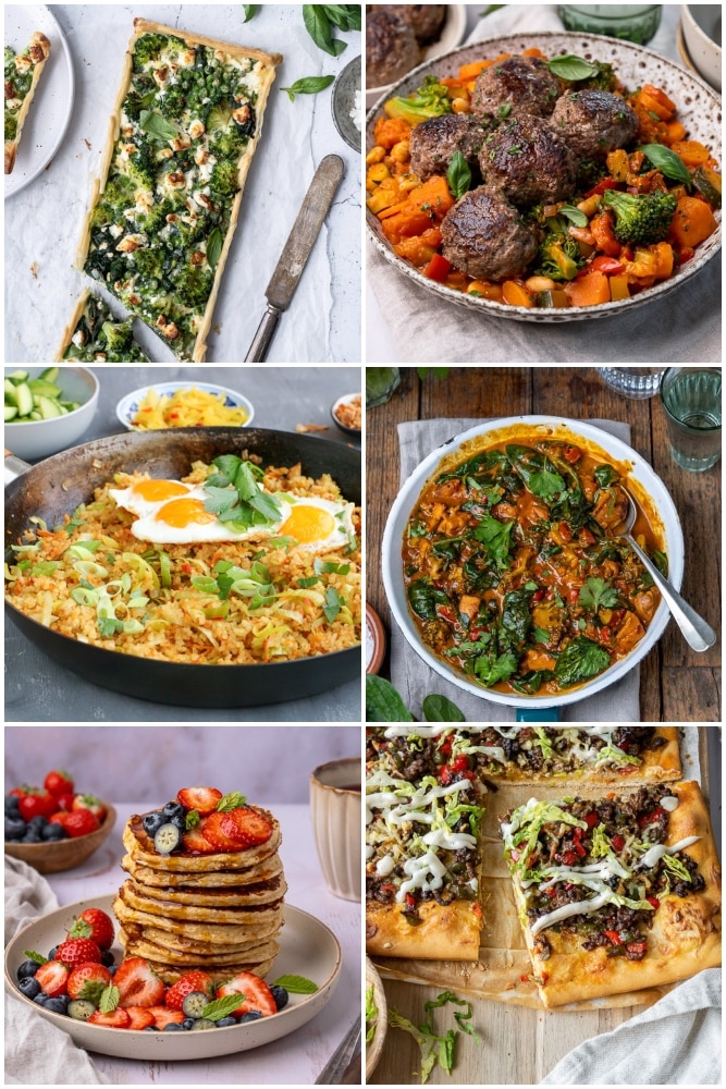 Weekmenu makkelijke maaltijden met gezonde recepten voor het hele gezin.