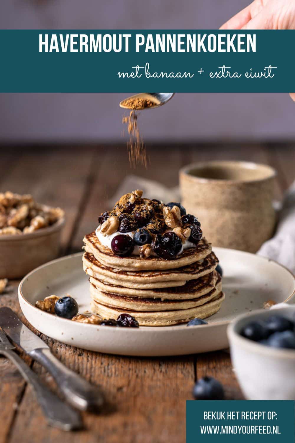 Havermout banaan pannenkoeken, recept voor gezonde en eiwitrijke pannenkoeken van havermout, banaan, ei en kwark, zelf havermout pannenkoeken maken is zo lekker en gezond!